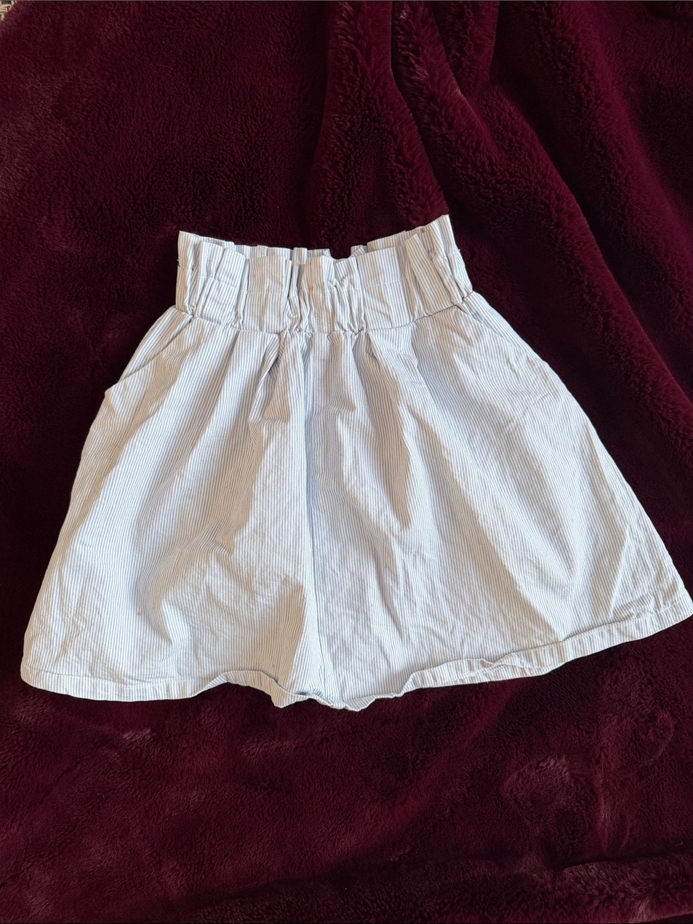 Cotton blue stripe summer skirt Japan